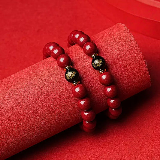 Eastculture Two-color ruby and cinnabar Bracelet - Increase wealth
