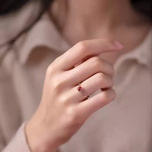 Eastculture Fine silver ruby Ring - Increase wealth