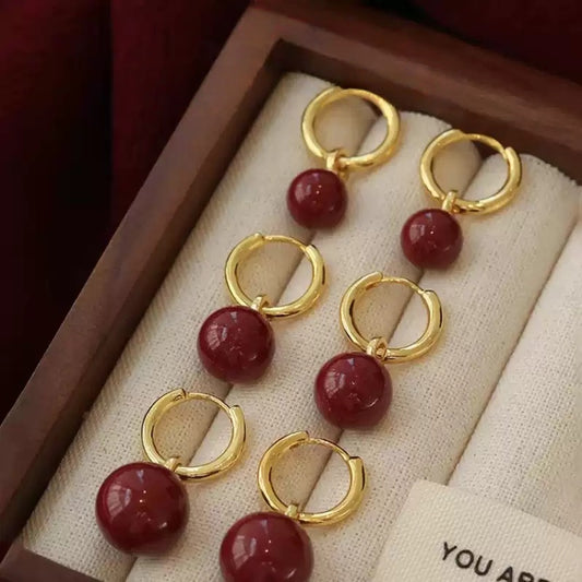 Eastculture Translucent red beads Earrings - Feng Shui Metaphysics