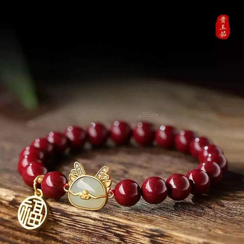 Eastculture Customized Lucky White Jade Bracelet - Health & Longevity Blessing
