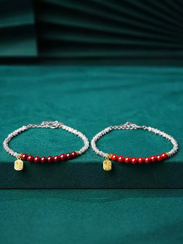 Eastculture Two-color lucky cinnabar Bracelet - Remove Bad Luck