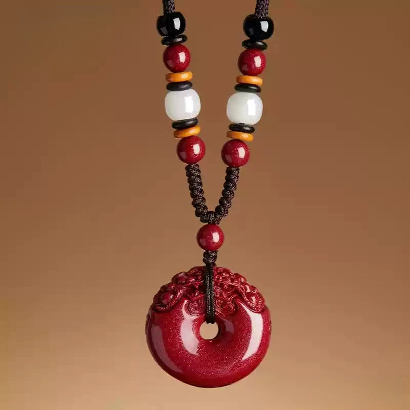 Eastculture Finely carved round jade Fortune Necklace - Remove Bad Luck