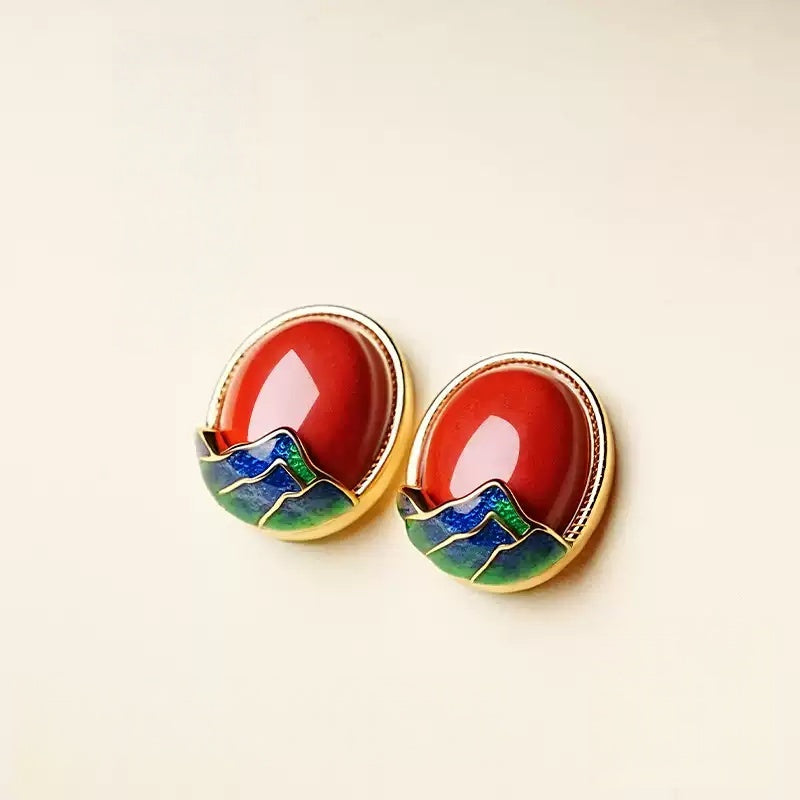 Eastculture Mountain Vermilion Earrings - Love Attractor