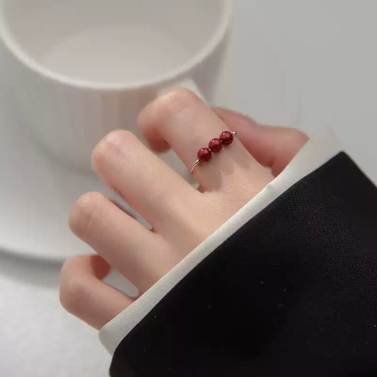 Eastculture Lucky Three Rubies Ring - Increase wealth