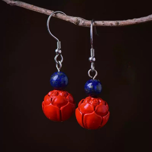 Eastculture Lucky Double Red Beads Earrings - Boost Your Fortune