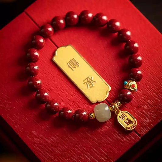 Eastculture Customized Lucky White Jade Bracelet - Health & Longevity Blessing