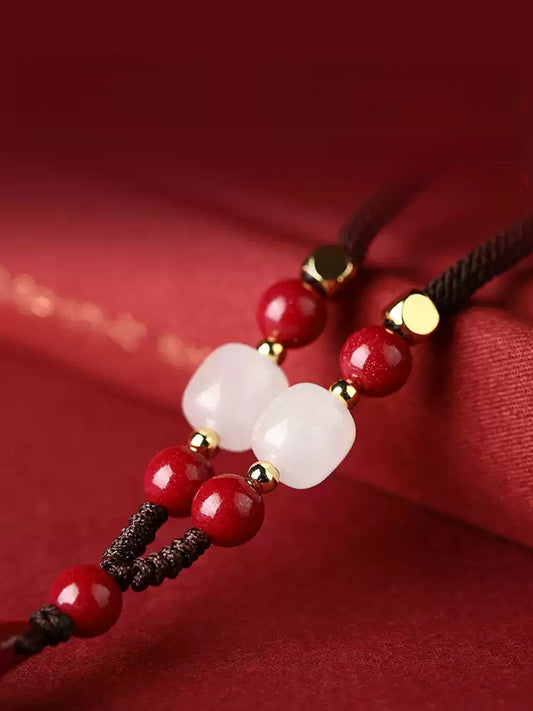 Eastculture White Jade Gourd Protection Necklace - Get love