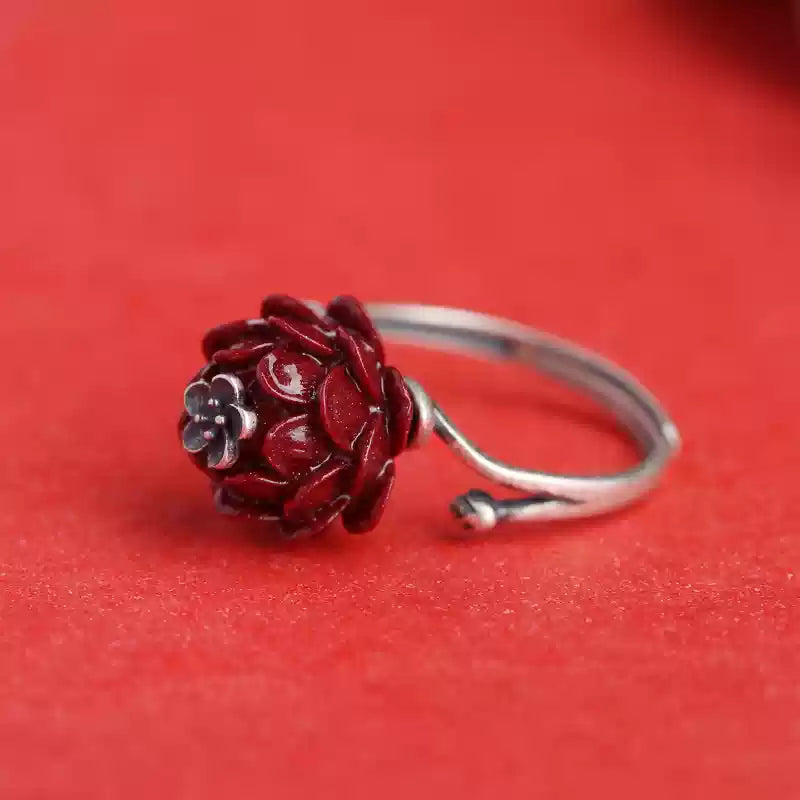 Eastculture Many ruby roses Ring - Attract Fortune