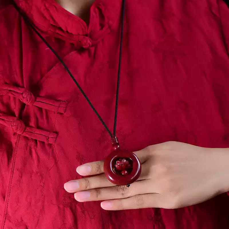 Eastculture West Lake Lotus Necklace - Health & Longevity Blessing