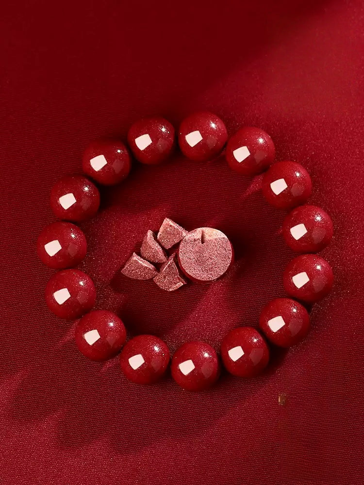 Eastculture Polished cinnabar Bracelet - Get Love