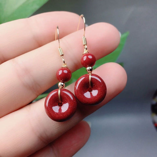 Eastculture Ruby Pendant Earrings - Love Attractor