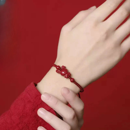 Eastculture Red Rope White Rabbit Bracelet - Increase Luck