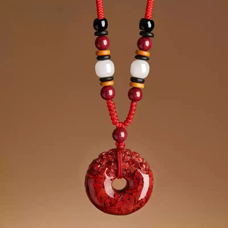 Eastculture Finely carved round jade Fortune Necklace - Remove Bad Luck