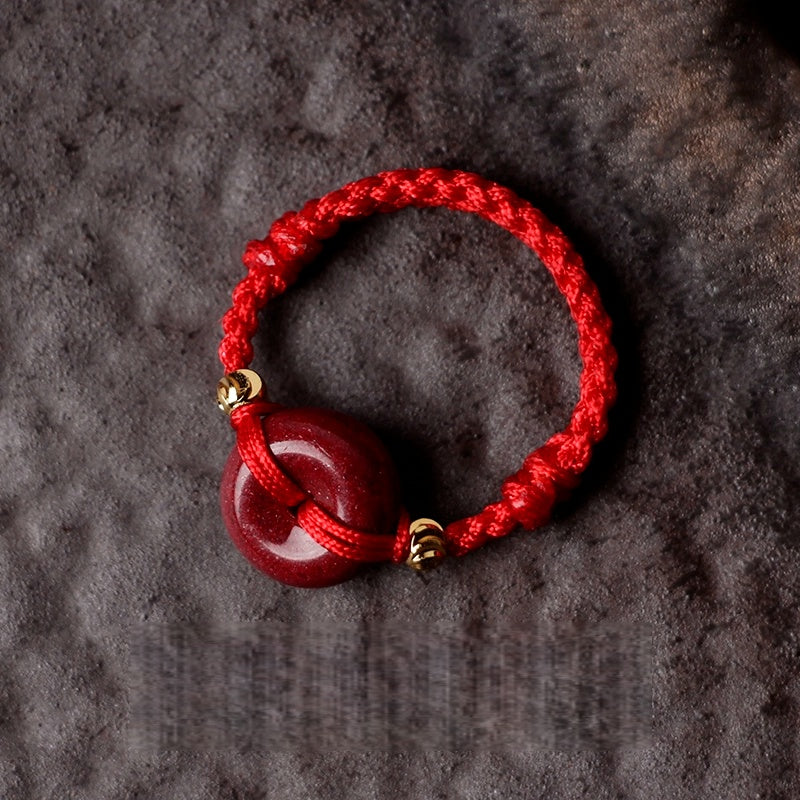 Eastculture Hand-woven rope ruby Ring - Feng Shui Metaphysics