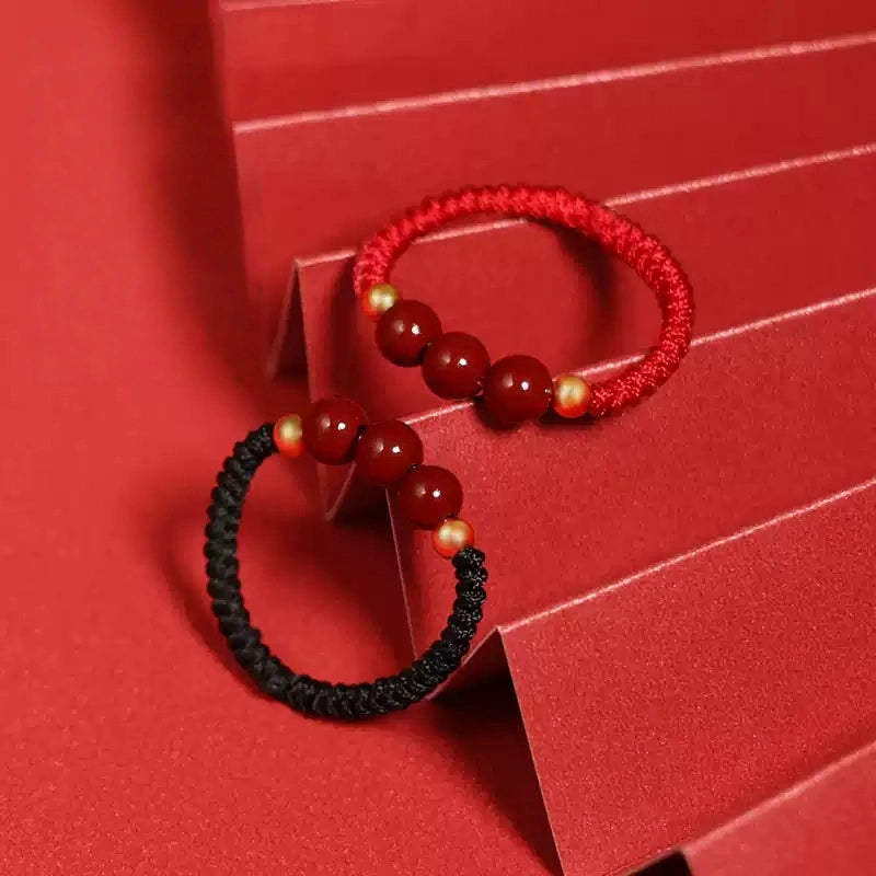 Eastculture Hand-woven cinnabar rope Ring - Feng Shui Metaphysics