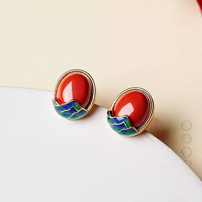 Eastculture Mountain Vermilion Earrings - Love Attractor