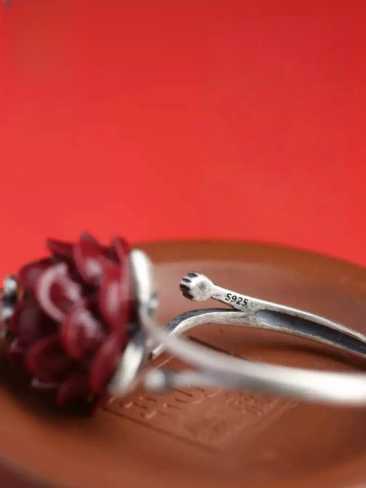 Eastculture Many ruby roses Ring - Attract Fortune
