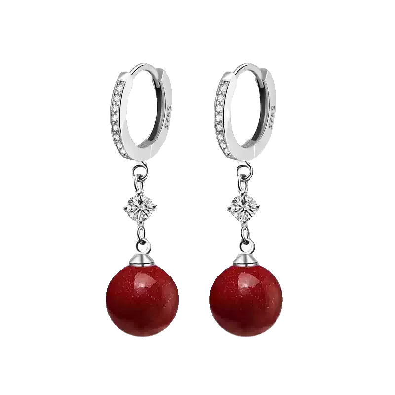 Eastculture Silver design ruby Earrings- Attract Riches
