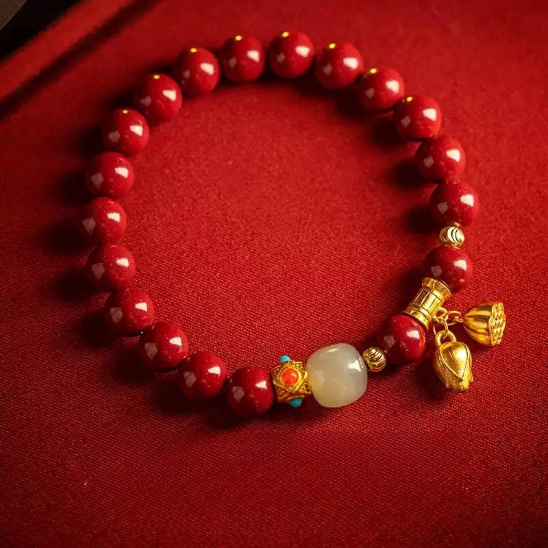Eastculture Customized Lucky White Jade Bracelet - Health & Longevity Blessing