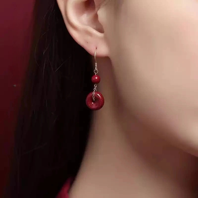 Eastculture Ruby Pendant Earrings - Love Attractor