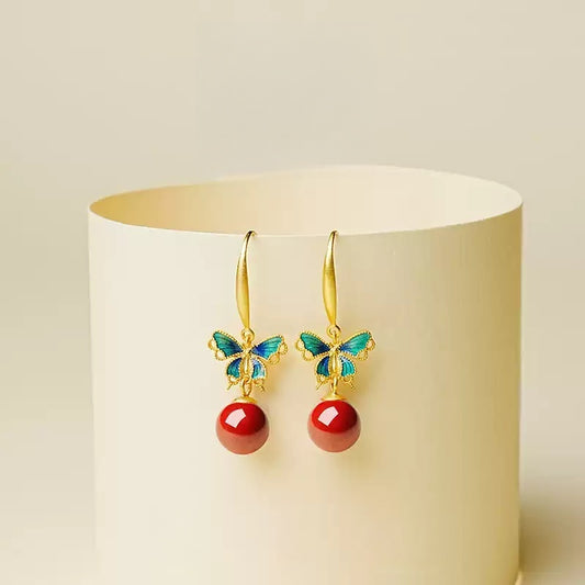 Eastculture Gold and green handmade design Earrings - Amplify Your Luck