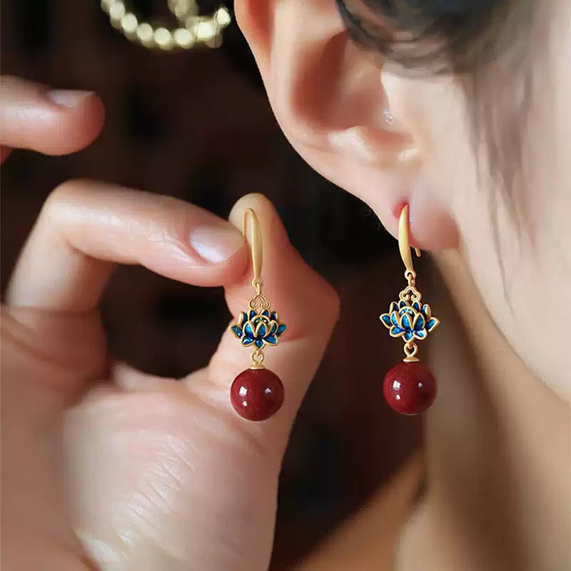 Eastculture Blooming lotus Earrings - Wealth Magnet - Health & Longevity Blessing