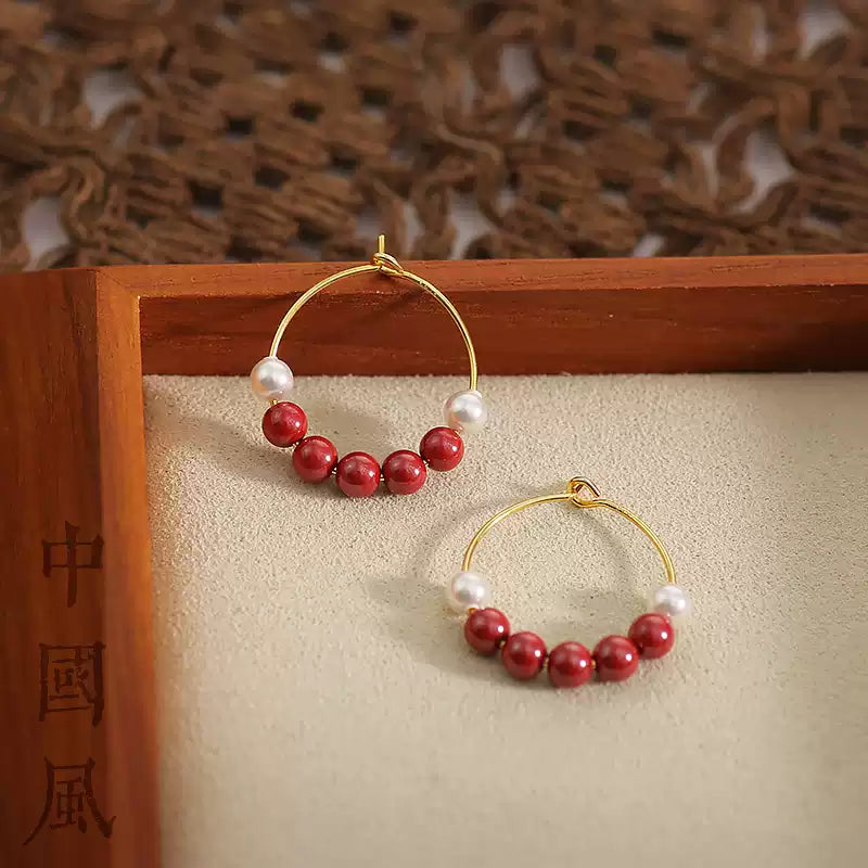 Eastculture Five beads in series Earrings - Wealth Magnet