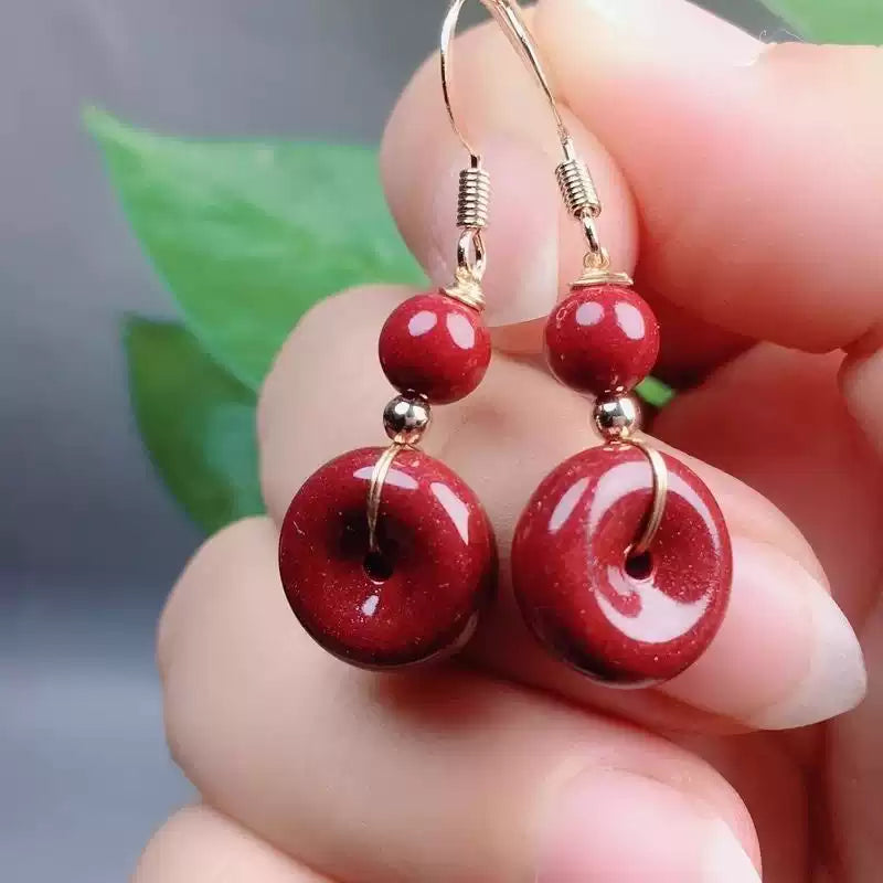 Eastculture Ruby Pendant Earrings - Love Attractor