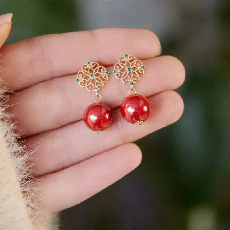 Eastculture Beautifully designed flowers Earrings - Wealth Magnet - Health & Longevity Blessing