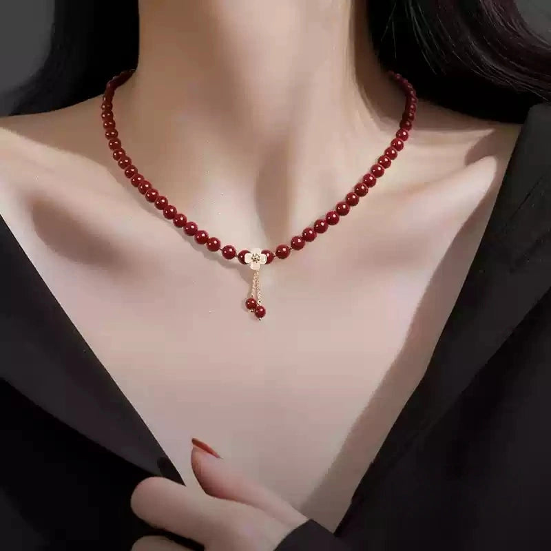 Eastculture Camellia hanging neck Necklace - Get love