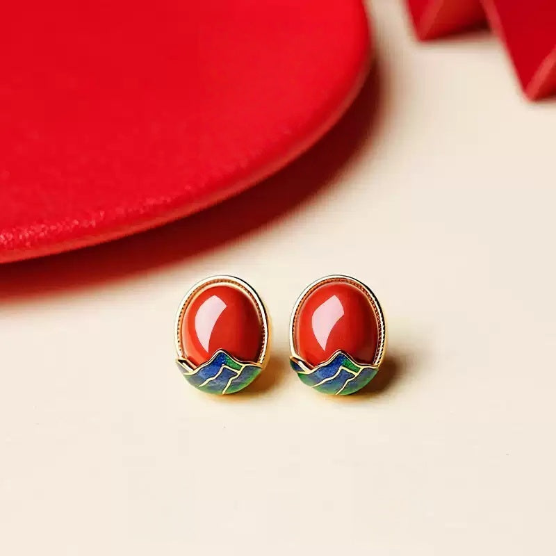 Eastculture Mountain Vermilion Earrings - Love Attractor