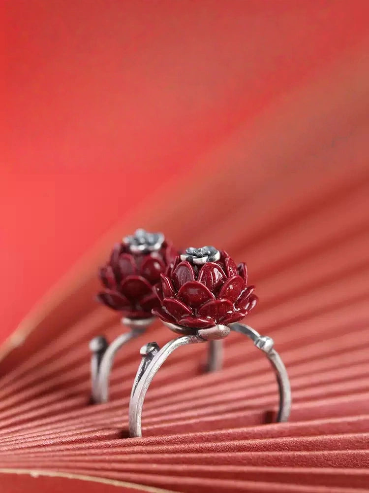 Eastculture Many ruby roses Ring - Attract Fortune
