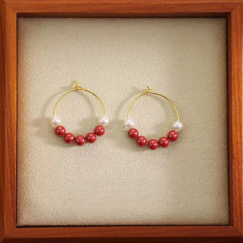 Eastculture Five beads in series Earrings - Wealth Magnet