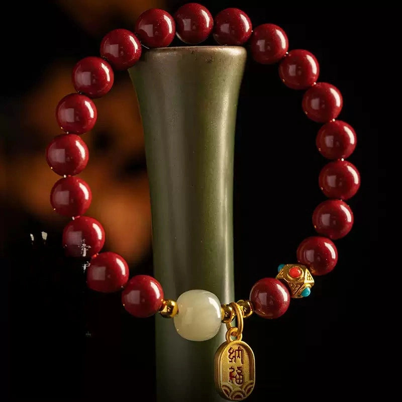 Eastculture Customized Lucky White Jade Bracelet - Health & Longevity Blessing