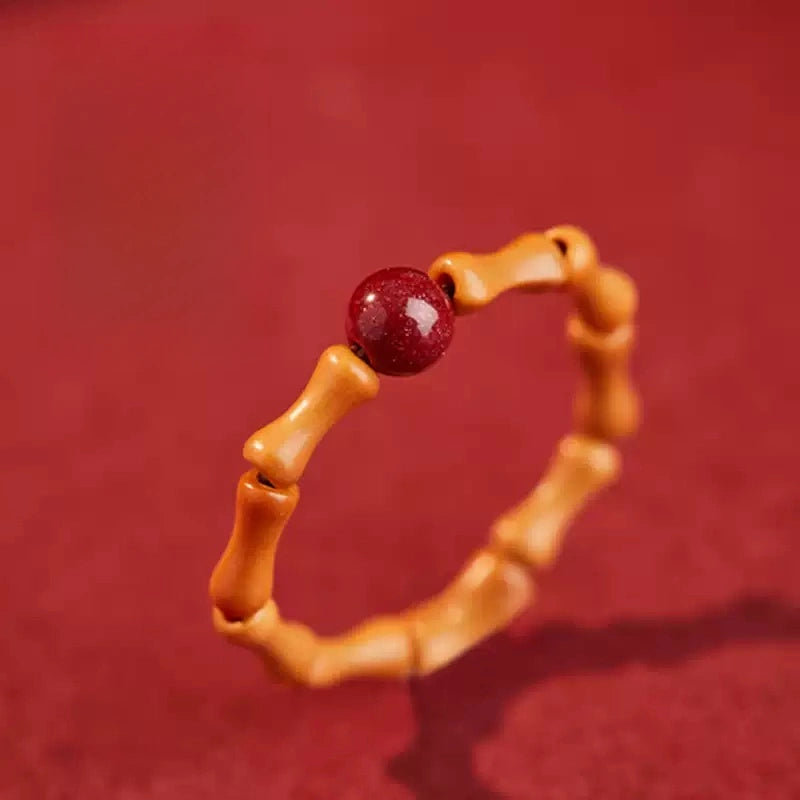 Eastculture Bamboo Ruby Ring- Increase wealth