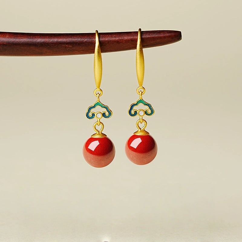 Eastculture Golden green clouds Earrings - Amplify Your Luck
