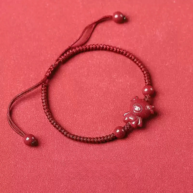Eastculture Red Rope White Rabbit Bracelet - Increase Luck