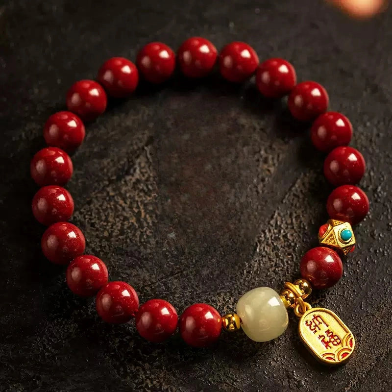 Eastculture Customized Lucky White Jade Bracelet - Health & Longevity Blessing