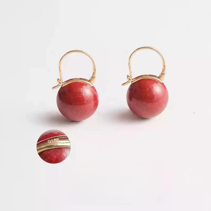 Eastculture Silver Ruby Earrings - Wellness Blessing