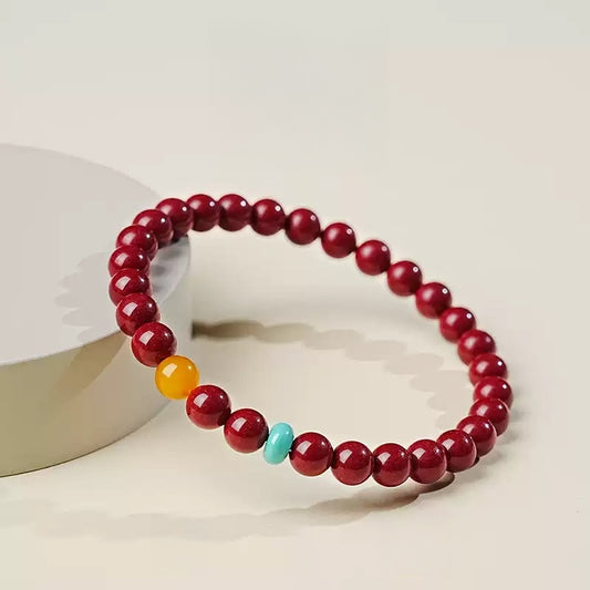 Eastculture Special orange-blue cinnabar Bracelet - Feng shui metaphysics