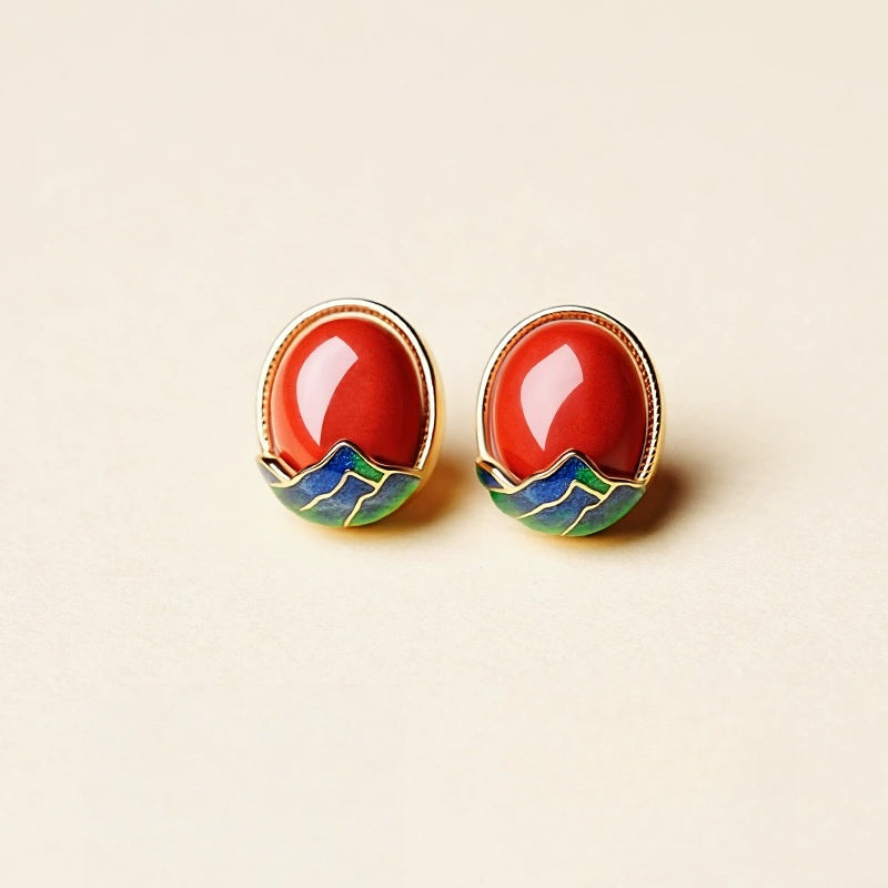 Eastculture Mountain Vermilion Earrings - Love Attractor