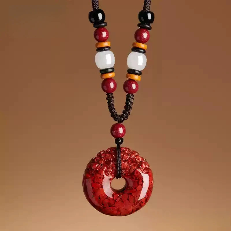 Eastculture Finely carved round jade Fortune Necklace - Remove Bad Luck