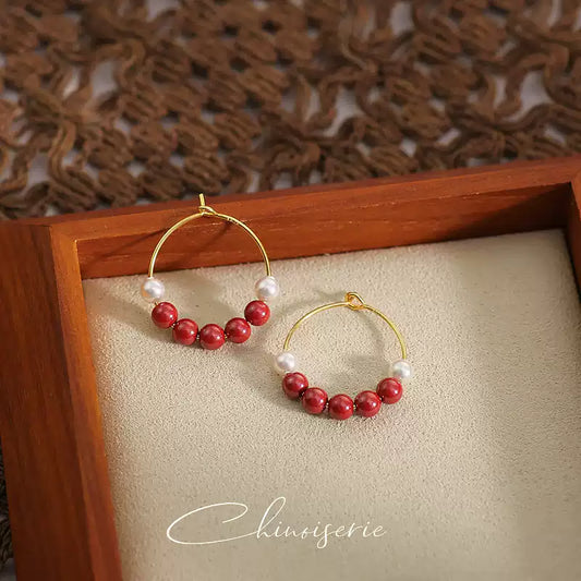 Eastculture Five beads in series Earrings - Wealth Magnet