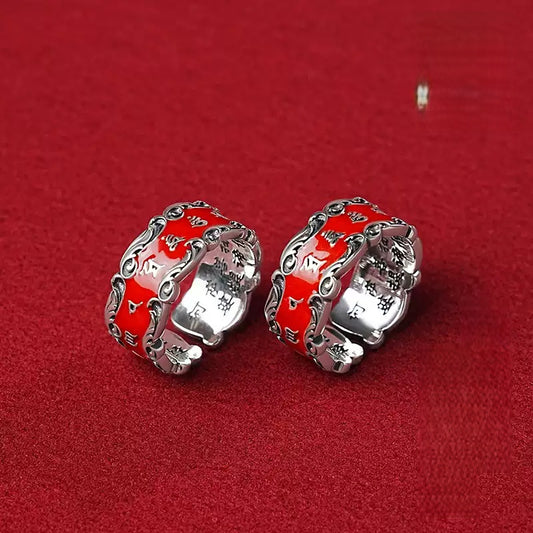 Eastculture Metal rune carving Ring - Get love