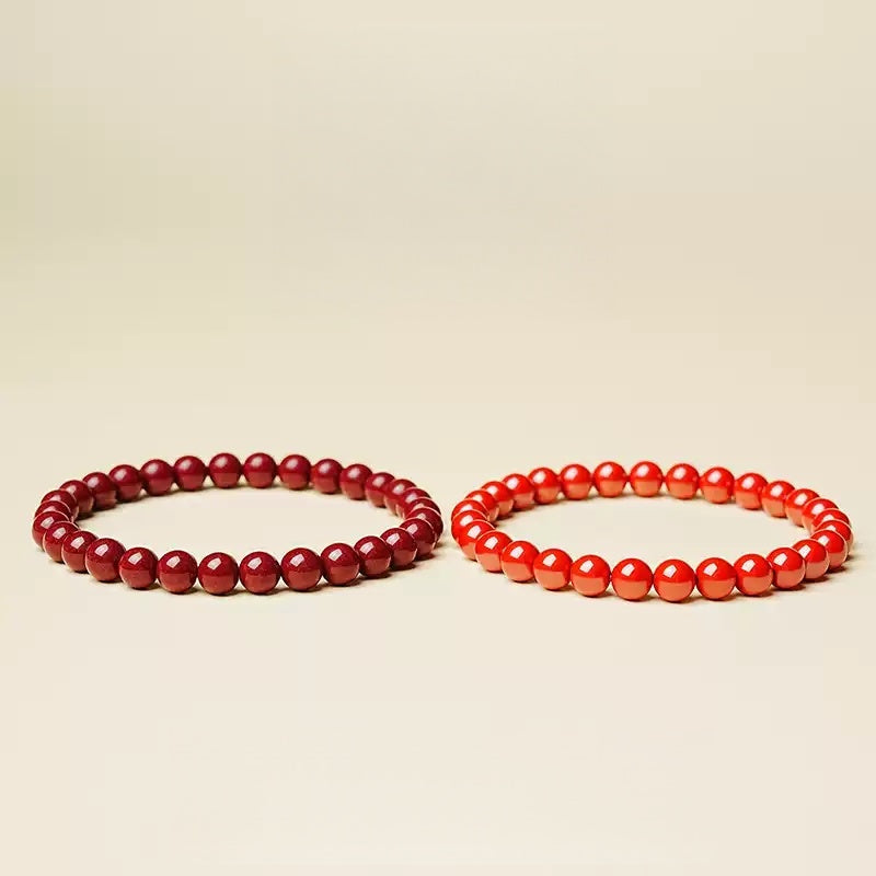 Eastculture Polished two-color cinnabar Bracelet - Get Love