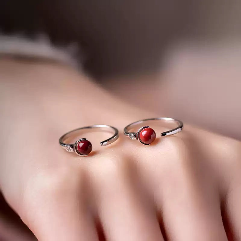 Eastculture Fine silver ruby Ring - Increase wealth