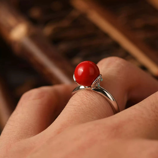 Eastculture Silver Ruby Ring - Feng Shui Metaphysics