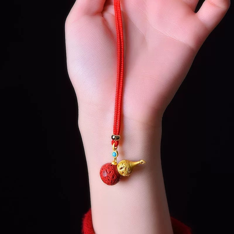 Eastculture Golden Red Gourd Necklace - Attract Romance