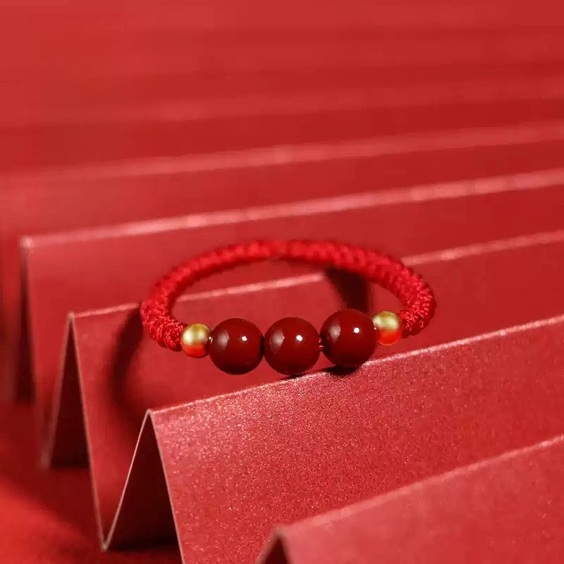 Eastculture Hand-woven cinnabar rope Ring - Feng Shui Metaphysics
