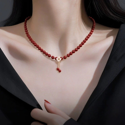 Eastculture Camellia hanging neck Necklace - Get love